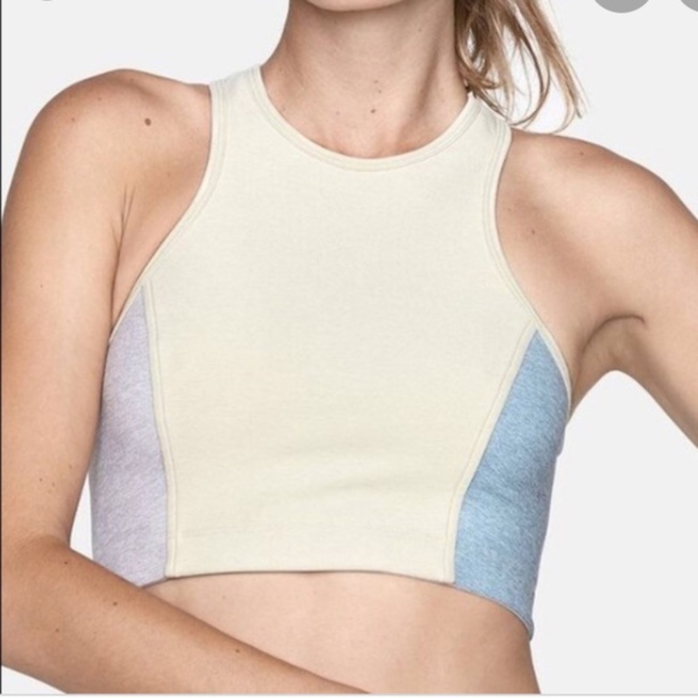Outdoor Voices Athena Crop Tri Tone Colorblock Sports Bra M